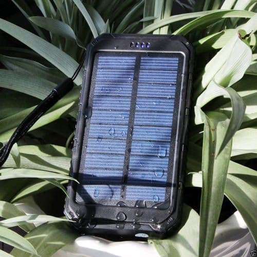 Solar Power Bank Pack Portable USB Battery Charger for Phones or Tablets