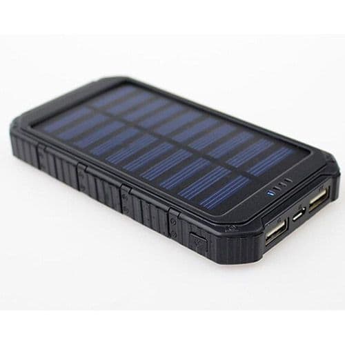 Solar Power Bank Pack Portable USB Battery Charger for Phones or Tablets