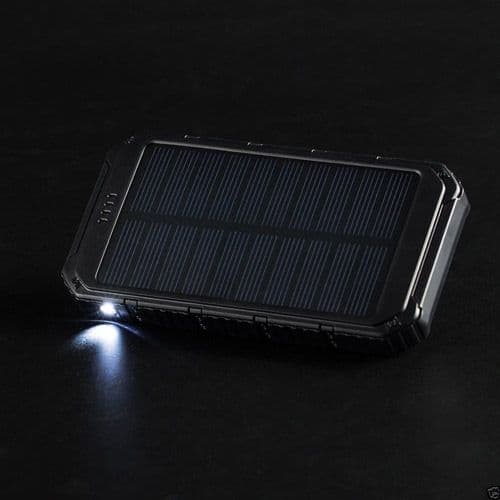 Solar Power Bank Pack Portable USB Battery Charger for Phones or Tablets